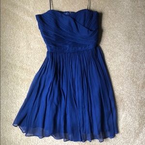 J. Crew Strapless Cobalt Dress
